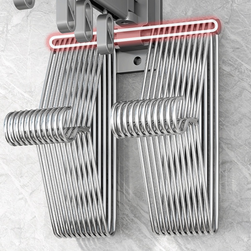 Móc Phơi Đồ Gắn Tường Có Thể Xoay Tiện Dụng