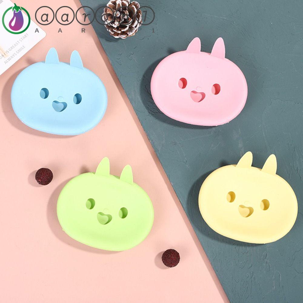 Aaron1 Khay Nhựa Đựng Xà Phòng Hai Tầng Hình Thỏ Hoạt Hình Dễ Thương