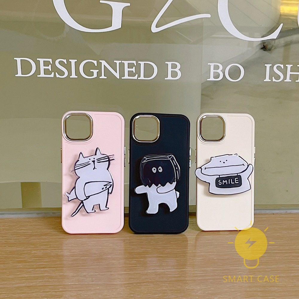 Phone Case For iPhone 14 Pro Max Plus 13 12 Mini 11 Aesthetic Ins Newest Fashion Korean Style Retro Classic Cute Cartoon Couple Shockproof Protective TPU Cover Shell