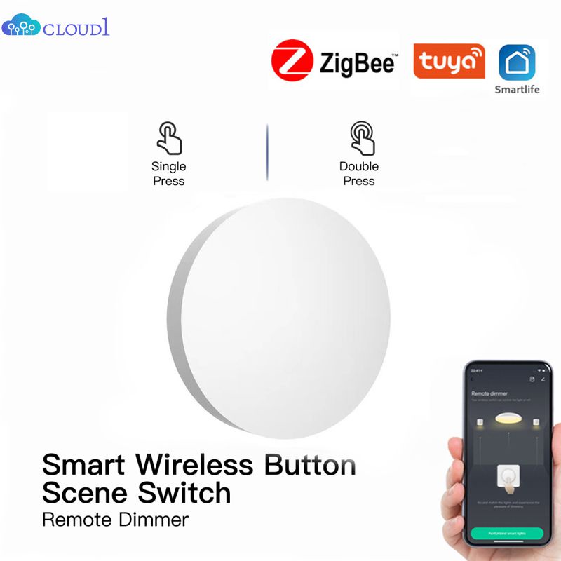 Tuya ZigBee nút cảnh chuyển đổi đa cảnh liên kết chuyển đổi thông minh Battery Powered tự động hóa làm việc với cuộc sống thông minh ZigBee thiết bị cloud1