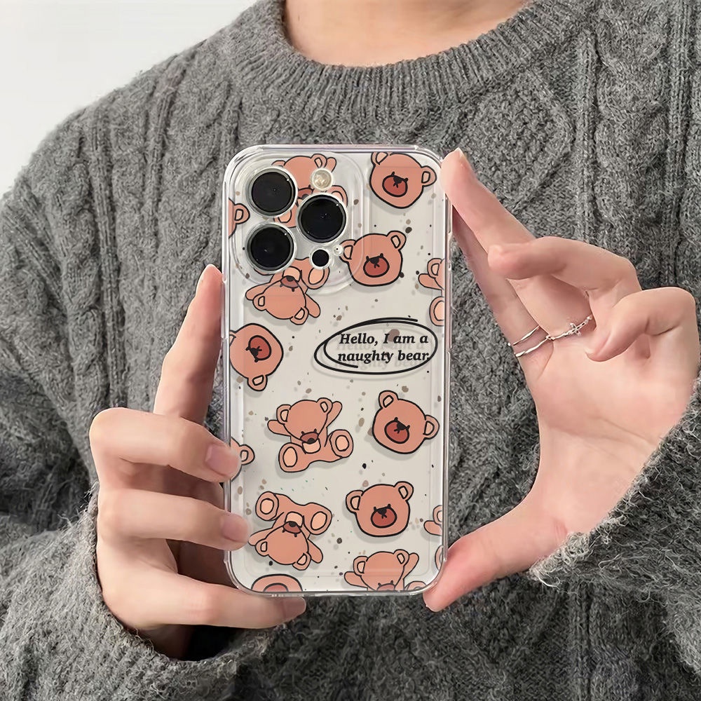 ✅Ốp Điện Thoại Dẻo Họa Tiết Hoạt Hình Chú Gấu Nhỏ Dễ Thương Chống Sốc Cho Iphone12Max AB2D 6In14Pro1178 13