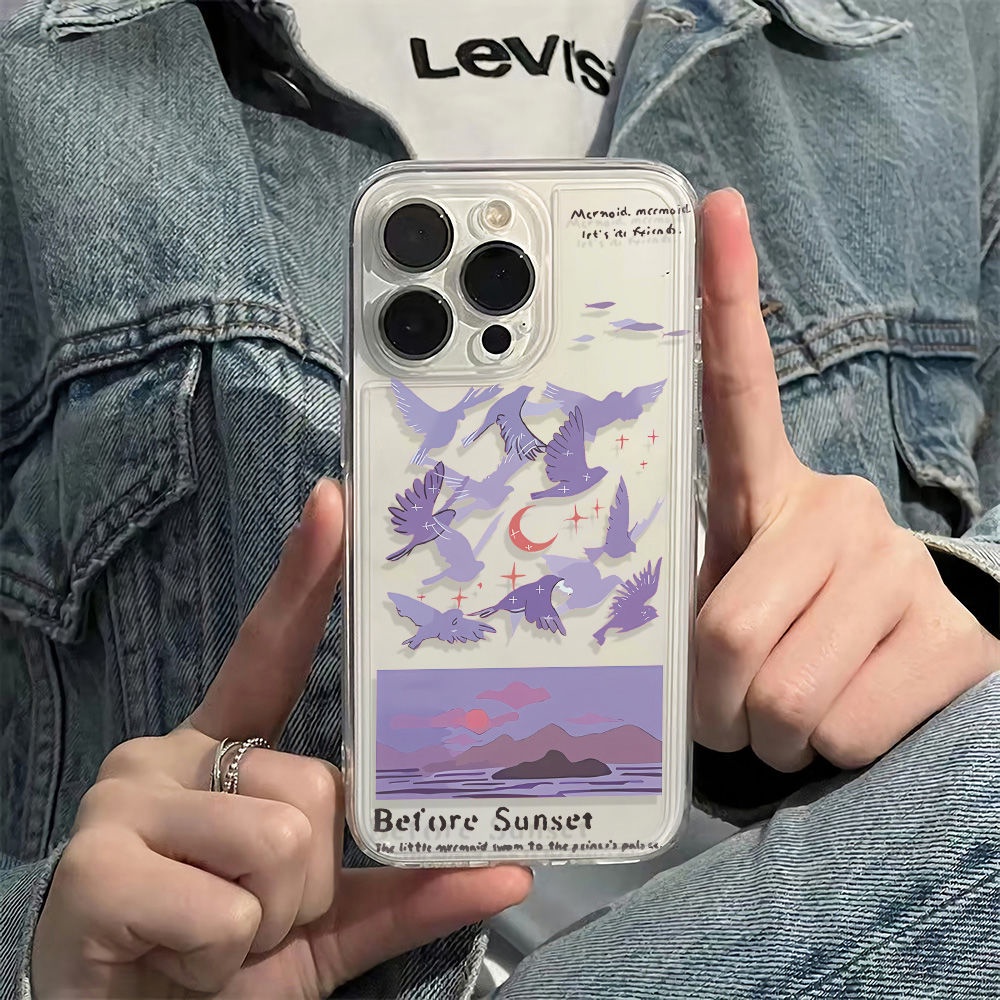 ✅Ốp Điện Thoại Mềm Chống Sốc 78 Phong Cách Sea Blue 14pro11max Apple plus13 KBIH Cho iPhone12 Pigeon 6In