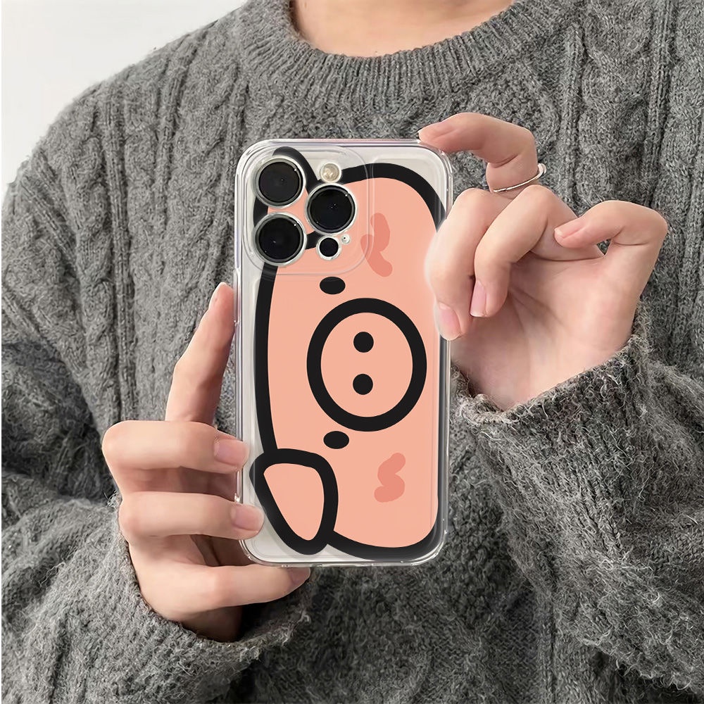 ✅Ốp Điện Thoại Mềm Chống Sốc Họa Tiết Heo Hồng 1MZY Cho iPhone12 1314pro Max116In78 plus