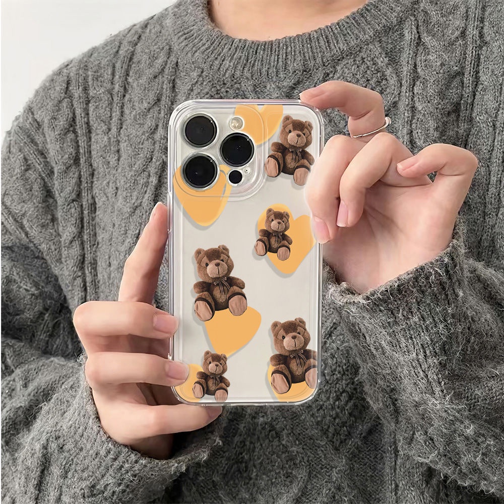 ✅Ốp Điện Thoại Mềm Chống Sốc Đính Búp Bê Gấu Cho Iphone126In1378 max11 plus 14pro