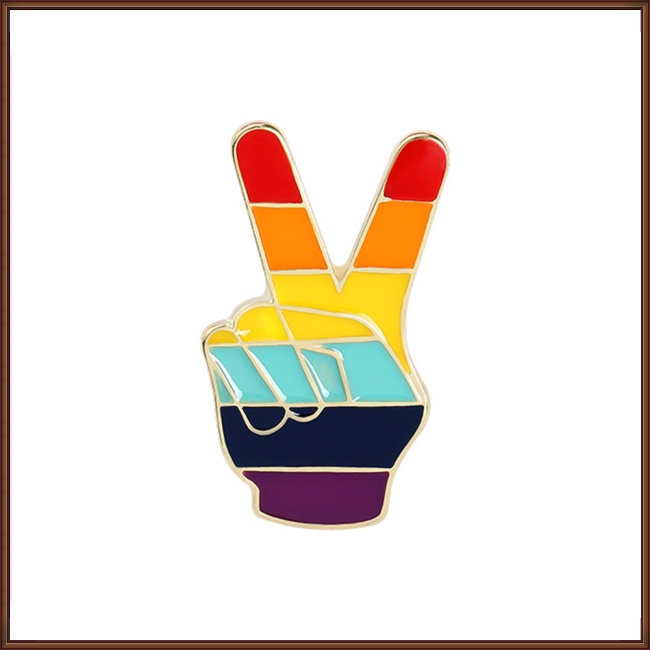 Set 50 Ghim Cài Áo Hình Trái Tim Màu Cầu Vồng Dễ Thương