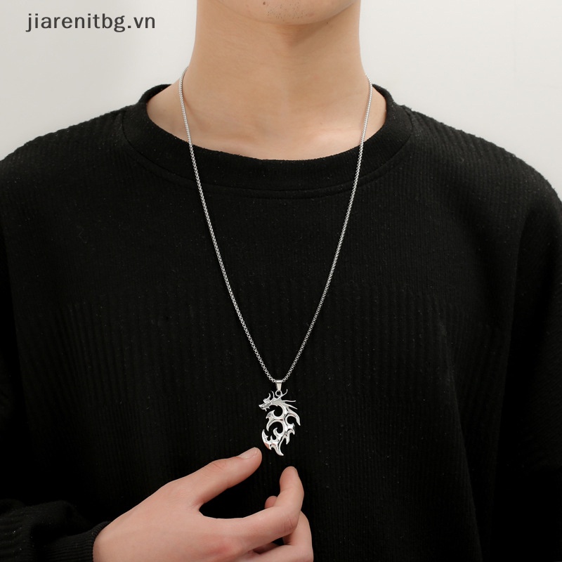 Vòng cổ Mặt Hình Rồng Phát Sáng Trong Bóng Tối Phong Cách Punk