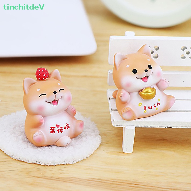 [TinchitdeV] Mô Hình Chú Chó May Mắn Bằng Nhựa Resin Trang Trí Nội Thất / Vườn / Xe Hơi [Mới]