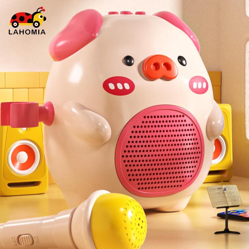 Đồ chơi loa bluetooth LAHOMIA kèm 1/2 mic hát karaoke cho bé bé thỏa sức thể hiện đam mê ca hát