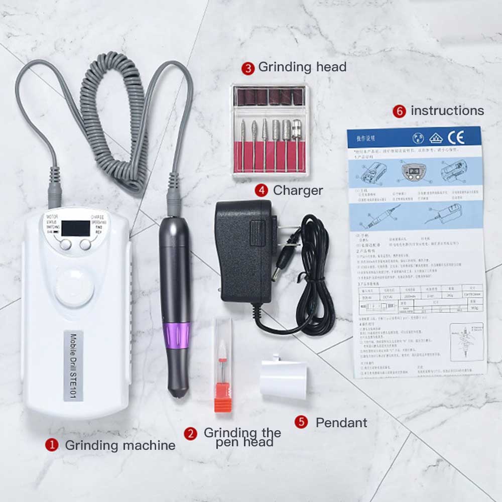 Máy Đánh Bóng Móng Tay Di Động Kèm Sạc Tiện Dụng Chất Lượng Cao