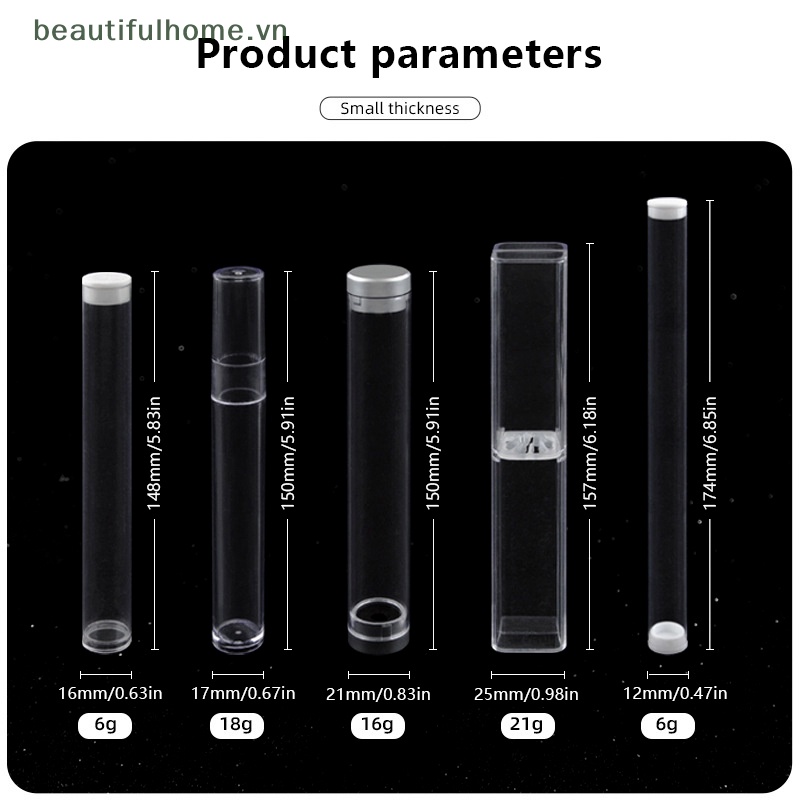 [Đẹphome] Grafg Hộp Đựng Nhíp Gắp Lông Mi Hình Trụ Vuông [beauty]