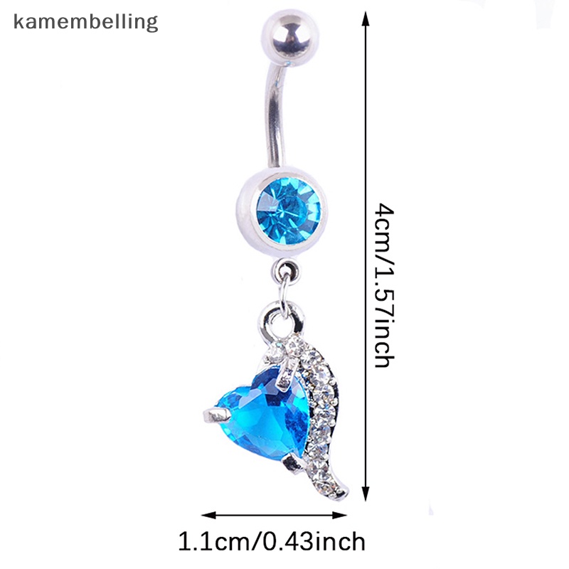 Kamembelling Khuyên Rốn Đính Đá Zircon Quyến Rũ Chất Lượng Cao Cho Nữ