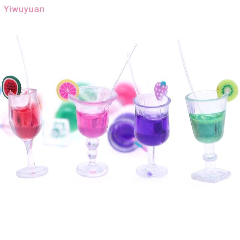 4 Ly Cocktail Trái Cây Đồ Chơi Búp Bê Cỡ 1 / 6 Mới