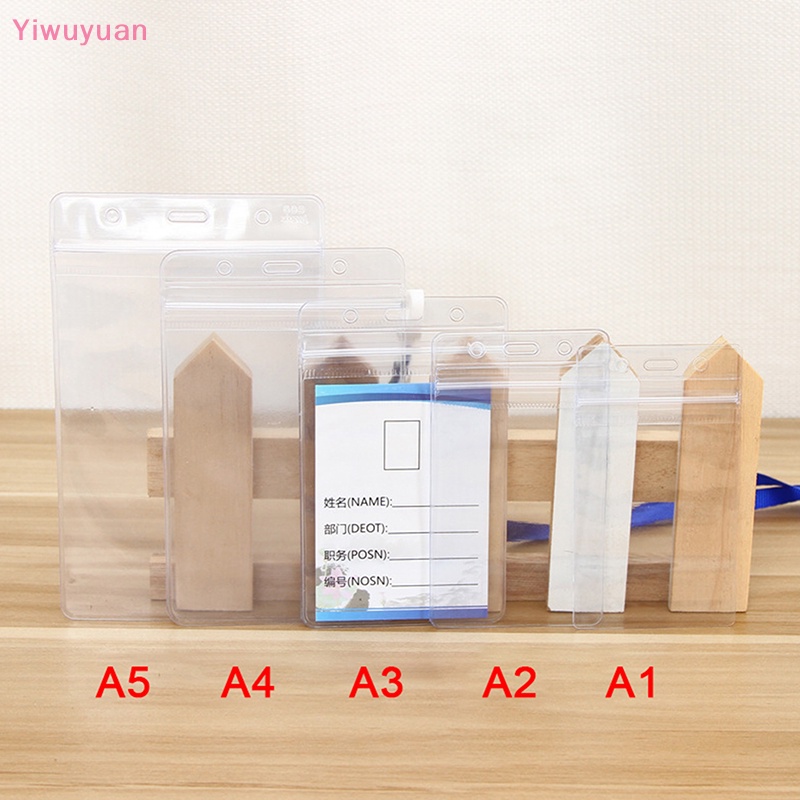 Bộ 10 Túi Đựng Thẻ Đeo Trước Ngực Mềm Bóng Trong Suốt Chống Sốc Chống Nước