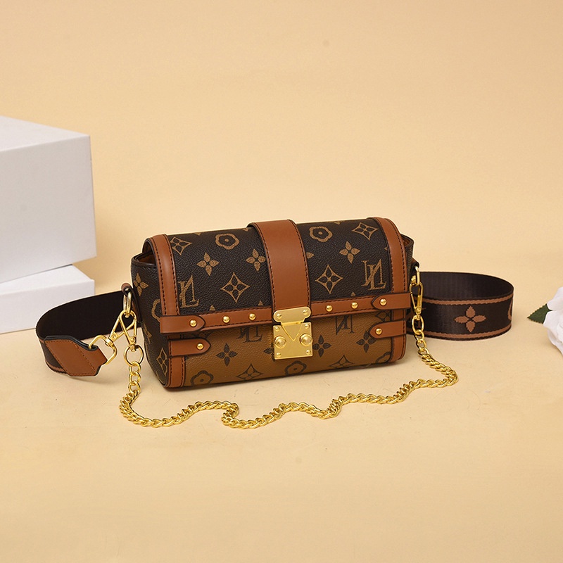 Túi Đeo Vai Dây Xích In Họa Tiết Màu Sắc Chất Lượng Cao Phong Cách Cổ Điển Thời Trang Cho Nữ