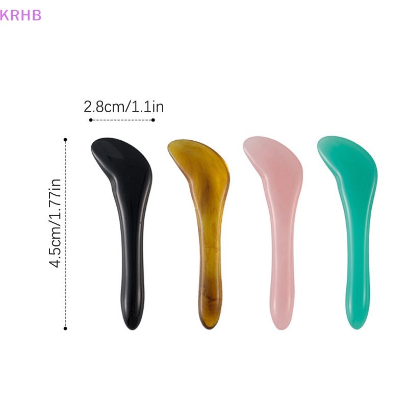 1 Đá Gua Sha Mát Xa Da Mặt Bằng Nhựa Resin Tự Nhiên
