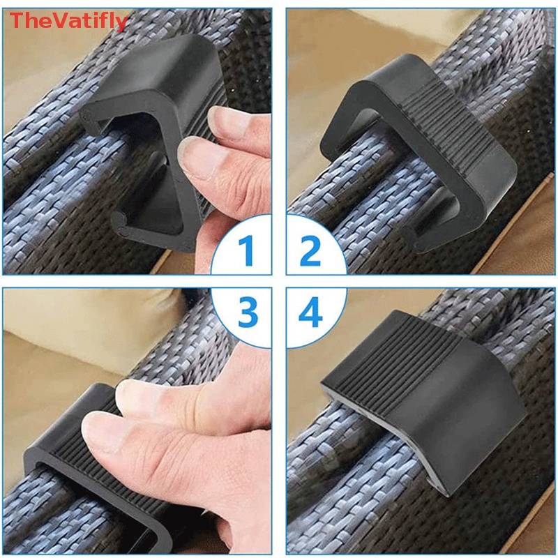 [TheVatifly] Set 8 Kẹp Nhựa Mây Cố Định Ghế Sofa Nội Thất Bán Chạy