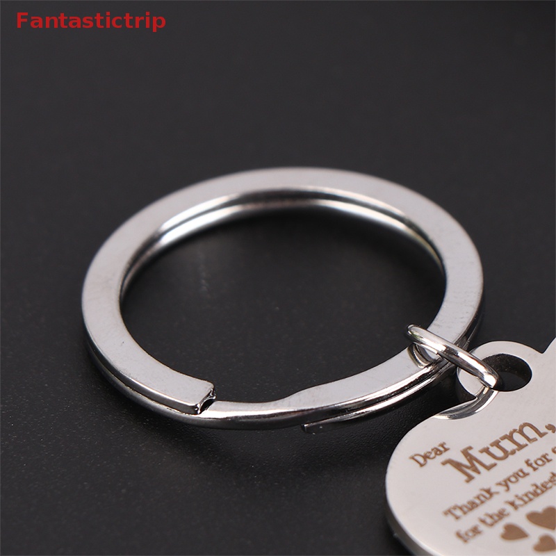 1 Móc Khóa Hình Trái Tim Bằng Thép Không Gỉ Dành Cho Mẹ