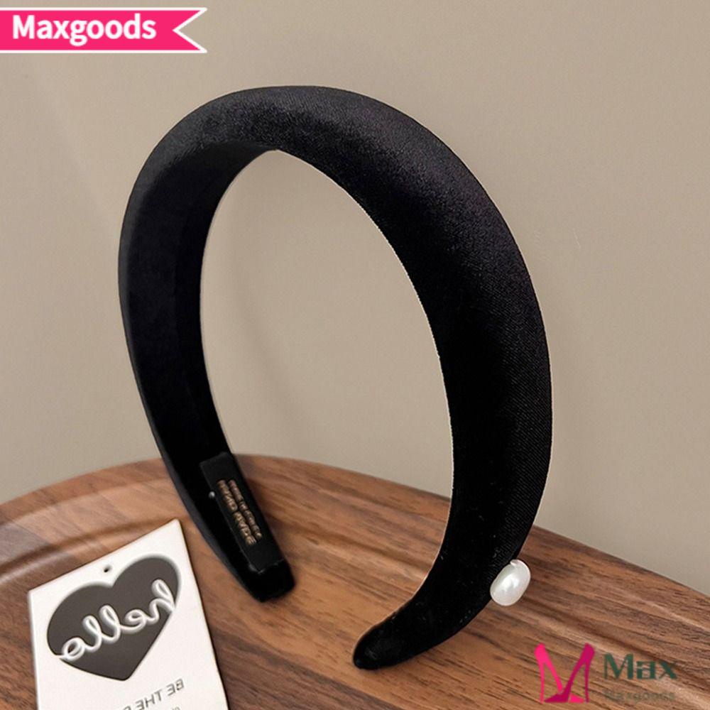 Băng Đô Cài Tóc Bằng Nhung Màu Đen Phong Cách Retro