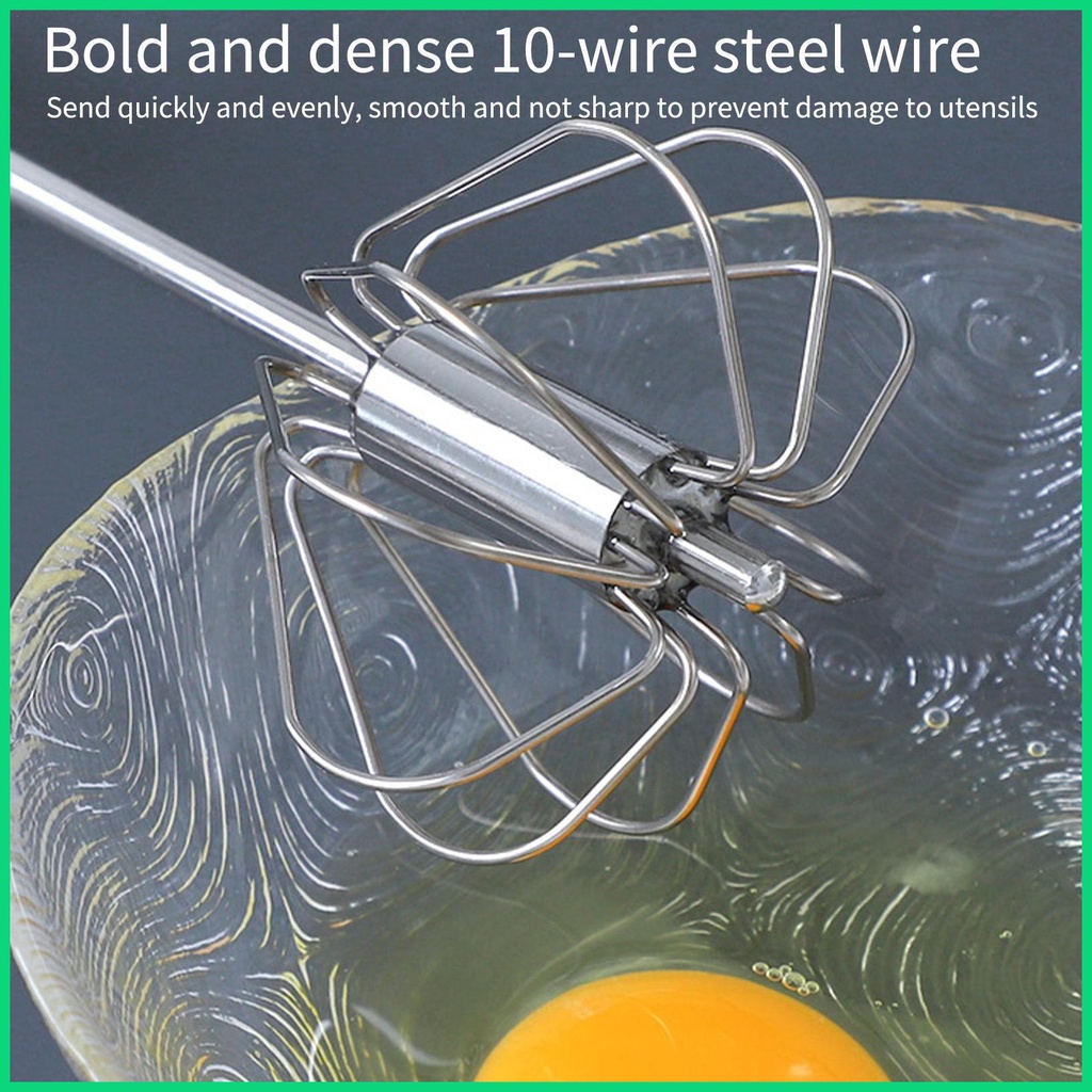 Dụng Cụ Đánh Trứng / Sữa Bột Bằng Thép Không Gỉ Chống Trượt Tiện Dụng Cho Gia Đình