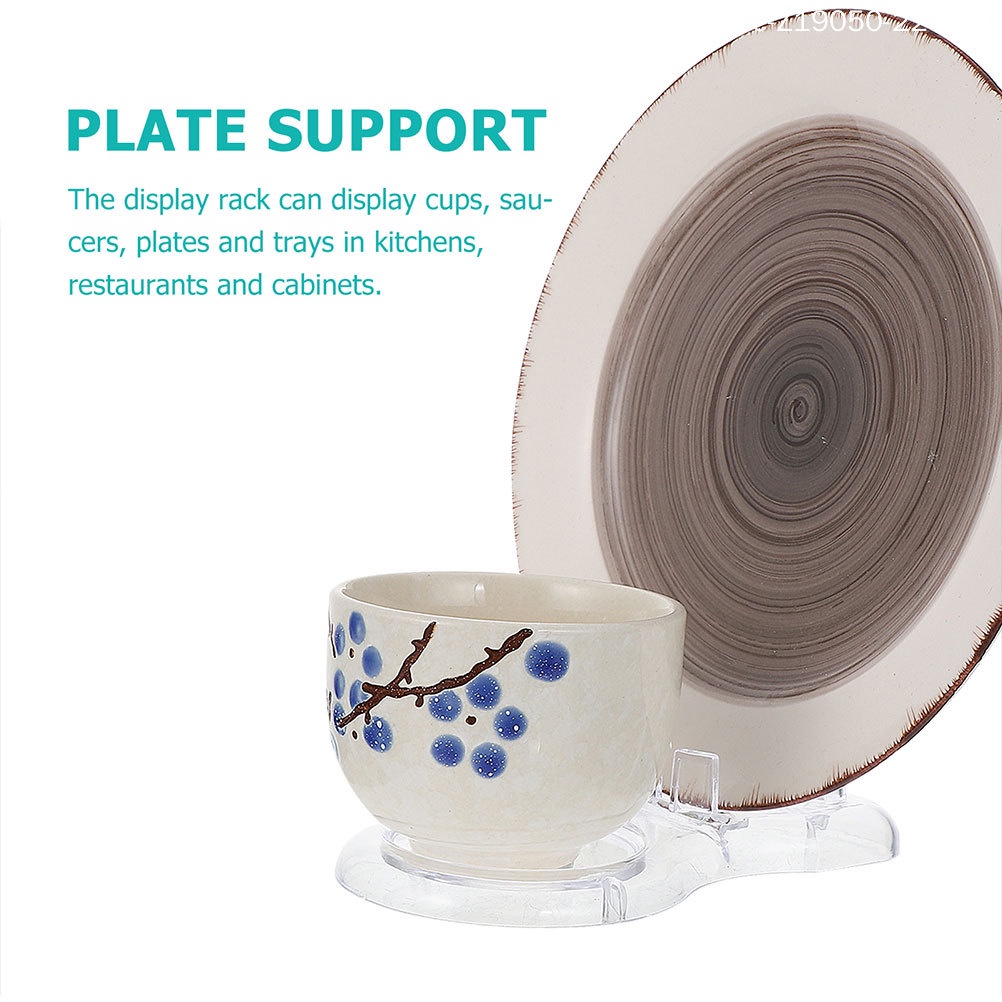 Bộ 2 Giá Đỡ Trưng Bày Tách Trà Bằng Thủy Tinh Trong Suốt