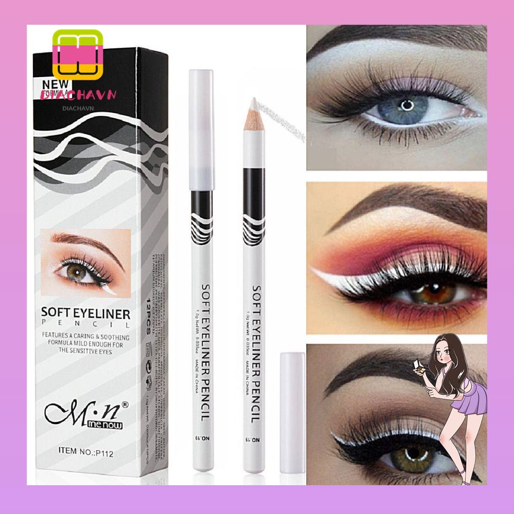 Bút Kẻ Mắt Màu Trắng Kháng Nước Lâu Trôi Làm Sáng Lớp Trang Điểm