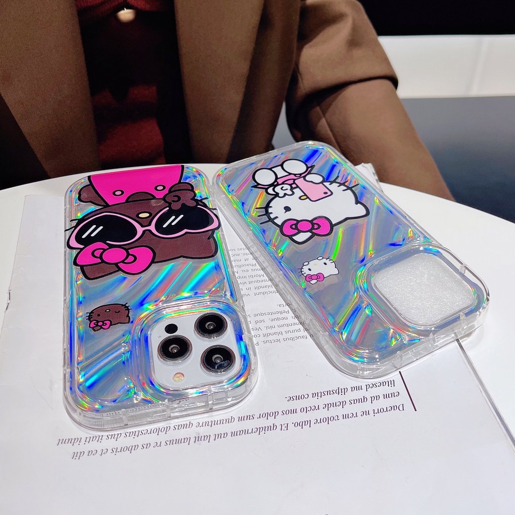 Ốp Điện Thoại TPU Mềm Trong Suốt Họa Tiết Hoạt Hình Có Đệm Khí Chống Sốc Cho iPhone 12 13 14 Pro Max