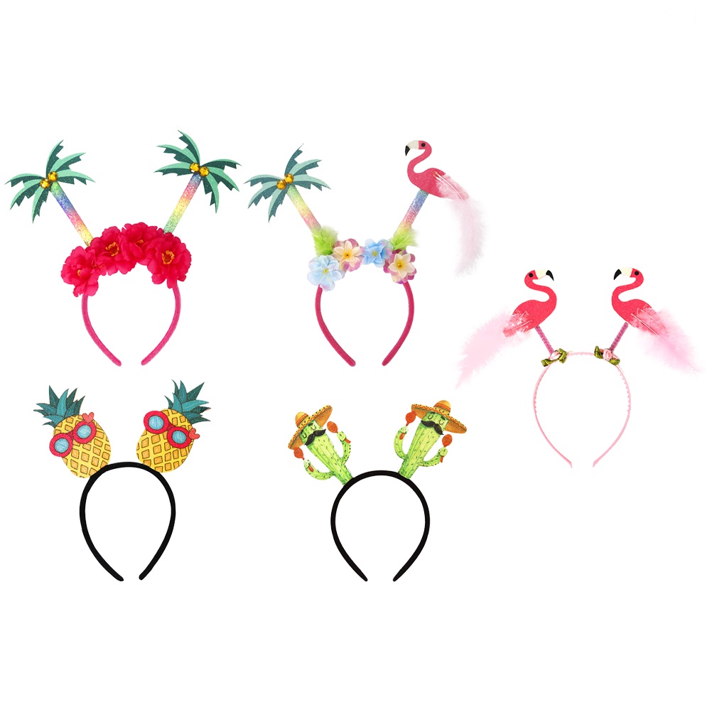 Set 5 Băng Đô Cài Tóc Hóa Trang Phong Cách Hawaii Cho Bé