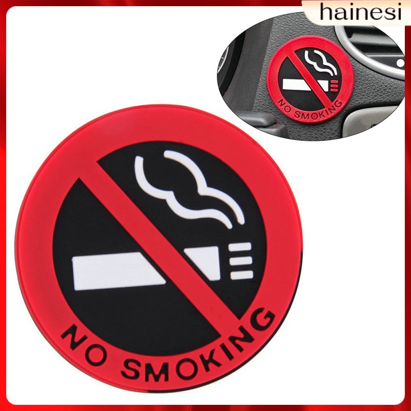 Set 10 Miếng Dán Tự Dính Bền Bỉ In Hình Biển Báo No Logo Cho Xe Hơi