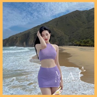 Guangzhou set đồ đi biển dệt kim cao cấp đi du lịch