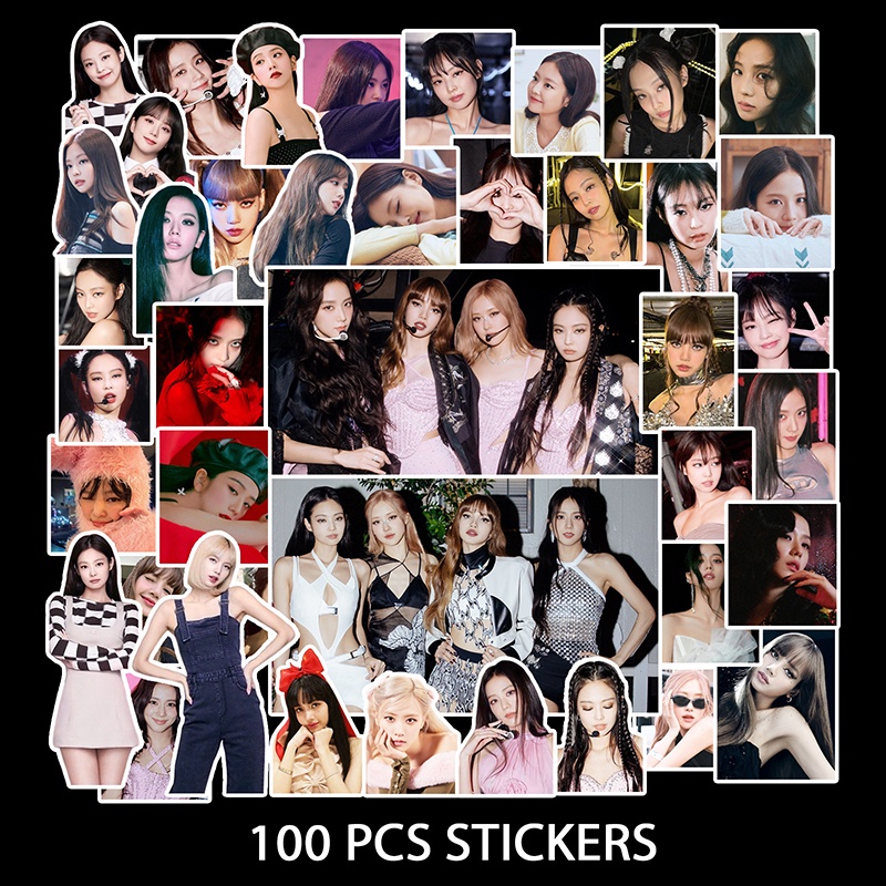 Set 100 Sticker BLACKPINK Xinh Xắn Dùng Để Trang Trí