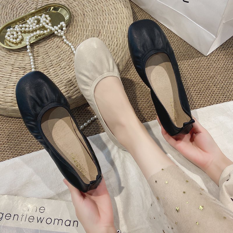 Giày Búp Bê Đế Mềm Mũi Vuông Thời Trang Xuân Thu 2020 Cho Mẹ Bầu