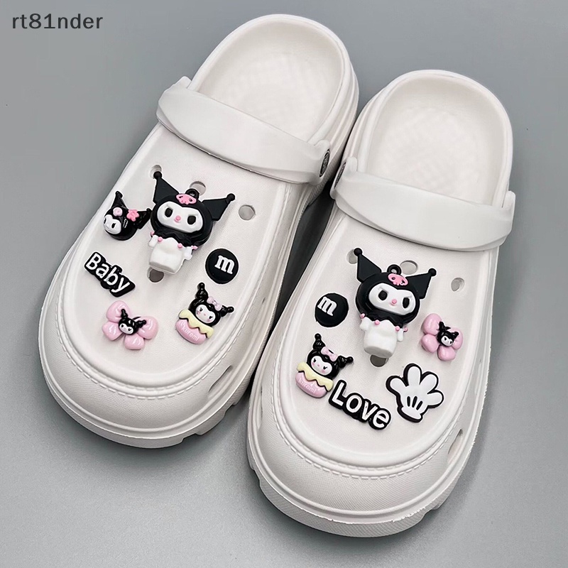 Rt 1 Bộ Phụ Kiện Trang Trí Giày Hình Giày Croc Hoạt Hình DIY Có Thể Tháo Rời Làm Quà Tặng Cho Bé n