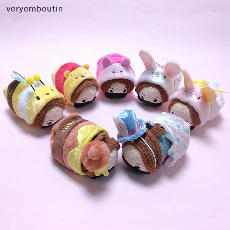 Móc Khóa Hình Gấu Pooh / Thỏ / Cừu Hoạt Hình Nhồi Bông Đáng Yêu Cho Bé