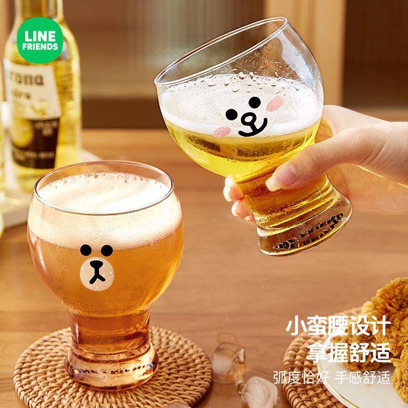 Ly Thủy Tinh Uống Bia / Nước Thủy Tinh In Chữ Dễ Thương