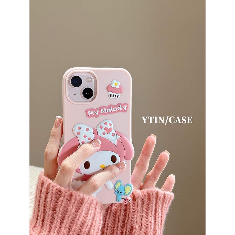 Ốp Điện Thoại Silicon Mềm Chống Sốc Chống Rơi Thân Thiện Với Da Hình Búp Bê 3D Dễ Thương Cho iPhone 14 13 12 11 Pro Max 14 Plus