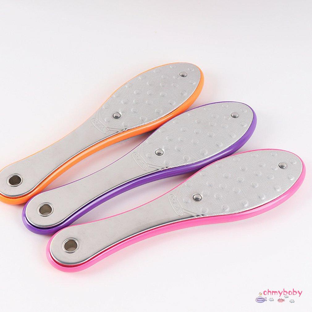 [OMB] Dụng cụ mài chân hai mặt bằng thép không gỉ làm móng Tập tin Callus Loại bỏ da chết [Z/14]