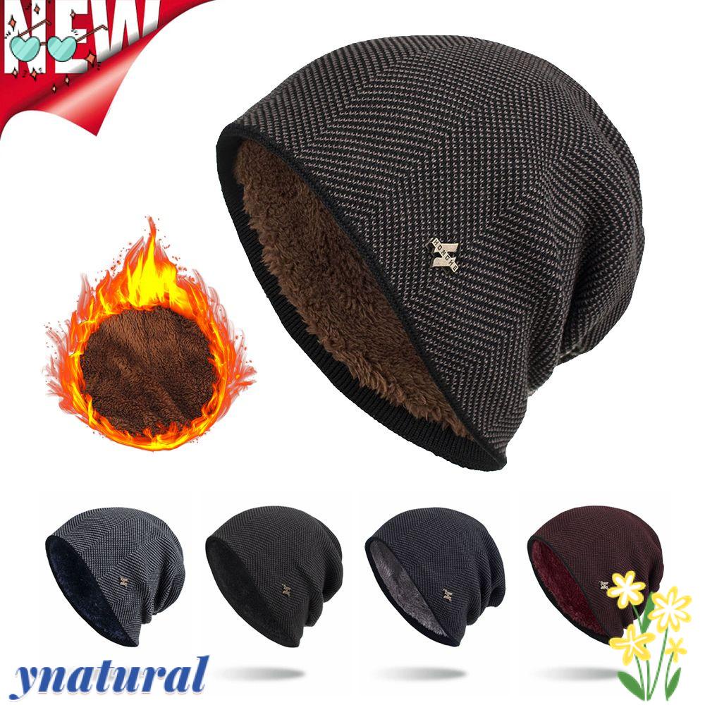 Ynatural Mũ beanie Trùm Đầu Màu Trơn Cho Nam