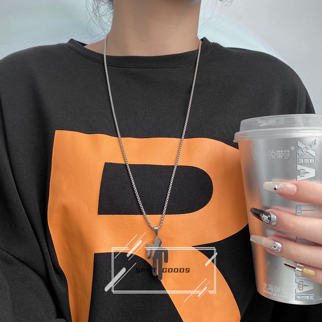 Vòng cổ Thép Titan Không Phai Phong Cách Hip hop Đơn Giản Thời Trang