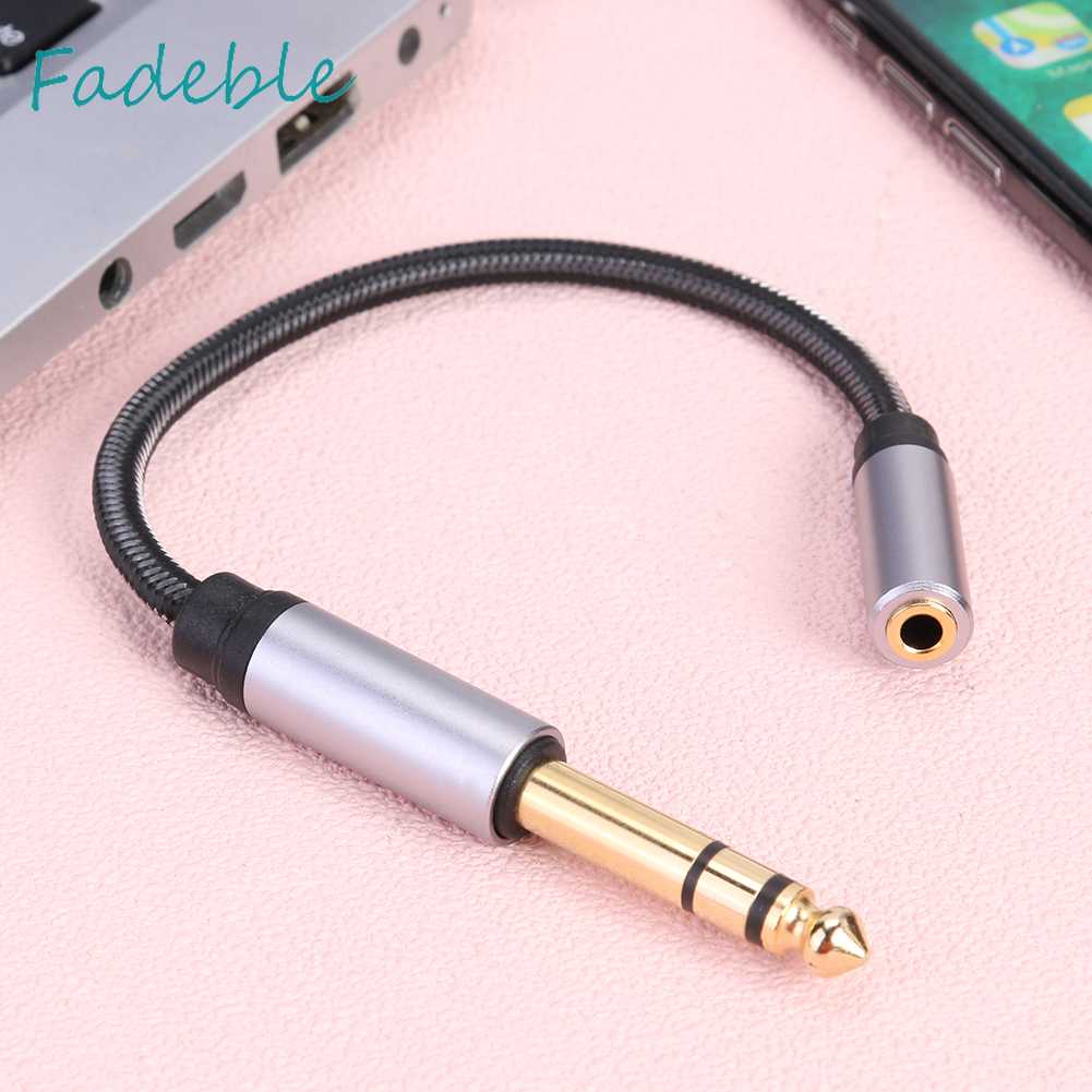 Dây Cáp Âm Thanh 0.2m Mạ Vàng Chuyển Đổi Đầu Cái 3.5mm Sang Đầu Đực 6.35mm