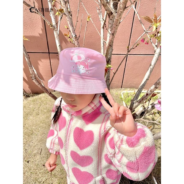 Mũ Ngư Dân Chống Nắng Chống Gió Chống Nước In Hình Sanrio Hello Kitty Kuromi My Meldoy Đáng Yêu