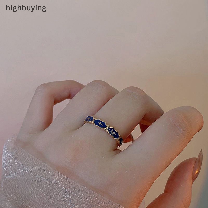 Hbvn Belle Nhẫn Hở Màu Sắc Thời Trang Vintage Tinh Tế Phù Hợp Với Cặp Đôi