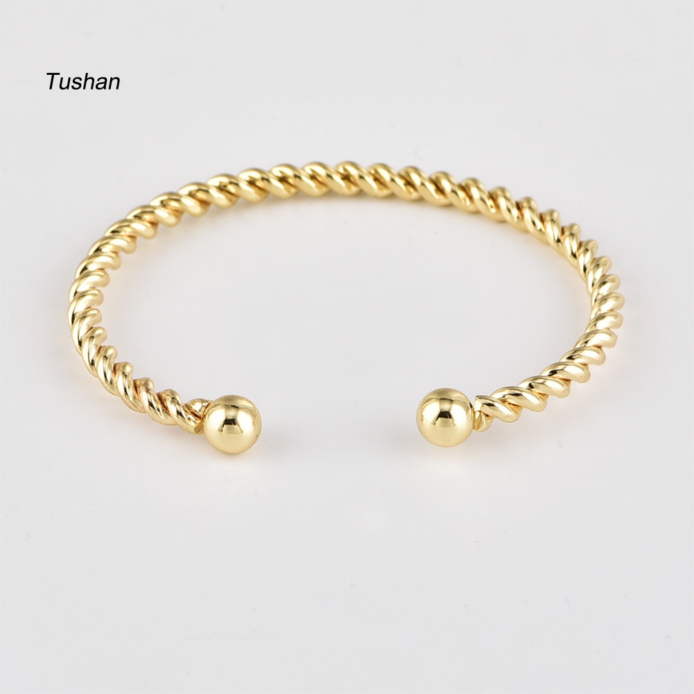 Set 4 Vòng Tay Hở Hình Mặt Trăng / Chiếc Lá Đính Đá Thời Trang Cho Nữ