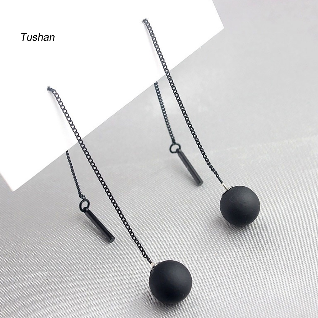 Bông Tai Dạng Chuỗi Hạt Phối Tua Rua Thời Trang Cho Nữ