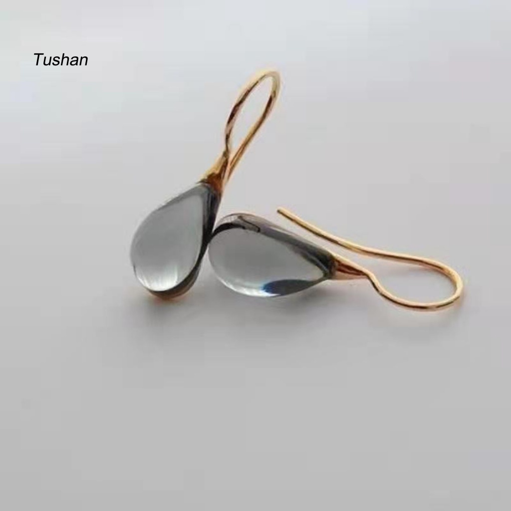 1 Đôi Bông Tai Hình Oval Đính Đá Lâu Trôi Dành Cho Nữ