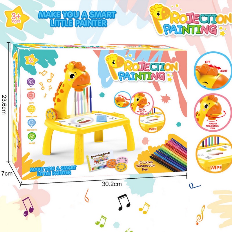 Đồ Chơi Bảng Vẽ Chiếu Đèn Led Nghệ Thuật Cho Bé Gái timetunnel