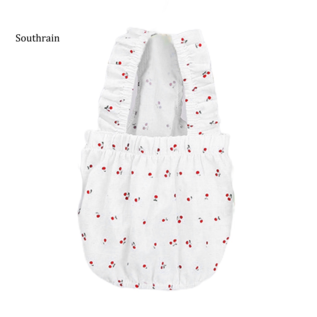 Đầm Không Tay In Họa Tiết Cherry Xinh Xắn Thời Trang Mùa Xuân Cho Cún Cưng