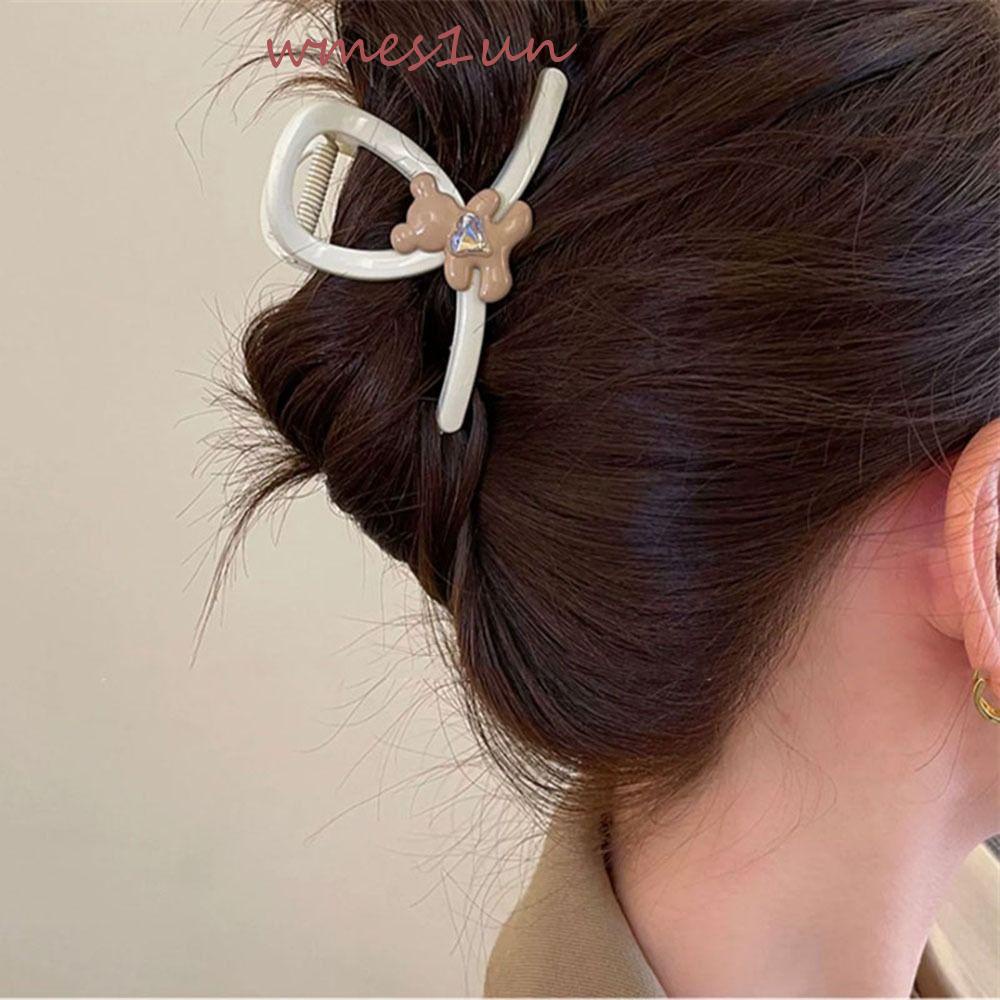 Kẹp Tóc Đuôi Ngựa Hình Trái Tim / Gấu Dễ Thương Thời Trang Cá Tính WMES15H Dành Cho Bạn Nữ