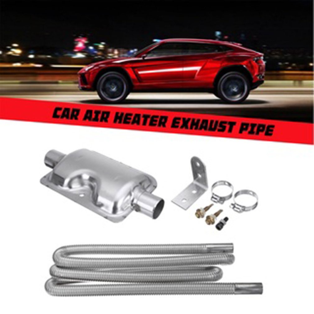 60Cm Heater Exhaust Pipe Stainless Steel Air Diesel Parking Grille Silent Muffler Hose Fuel Car Heaters Accessories [Q/14]