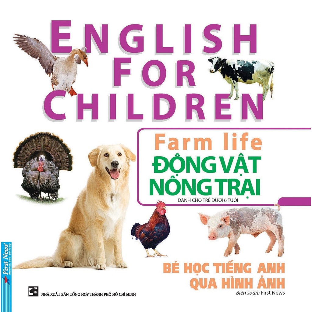 Sách - Bé Học Tiếng Anh Qua Hình Ảnh - Động Vật Nông Trại - FN