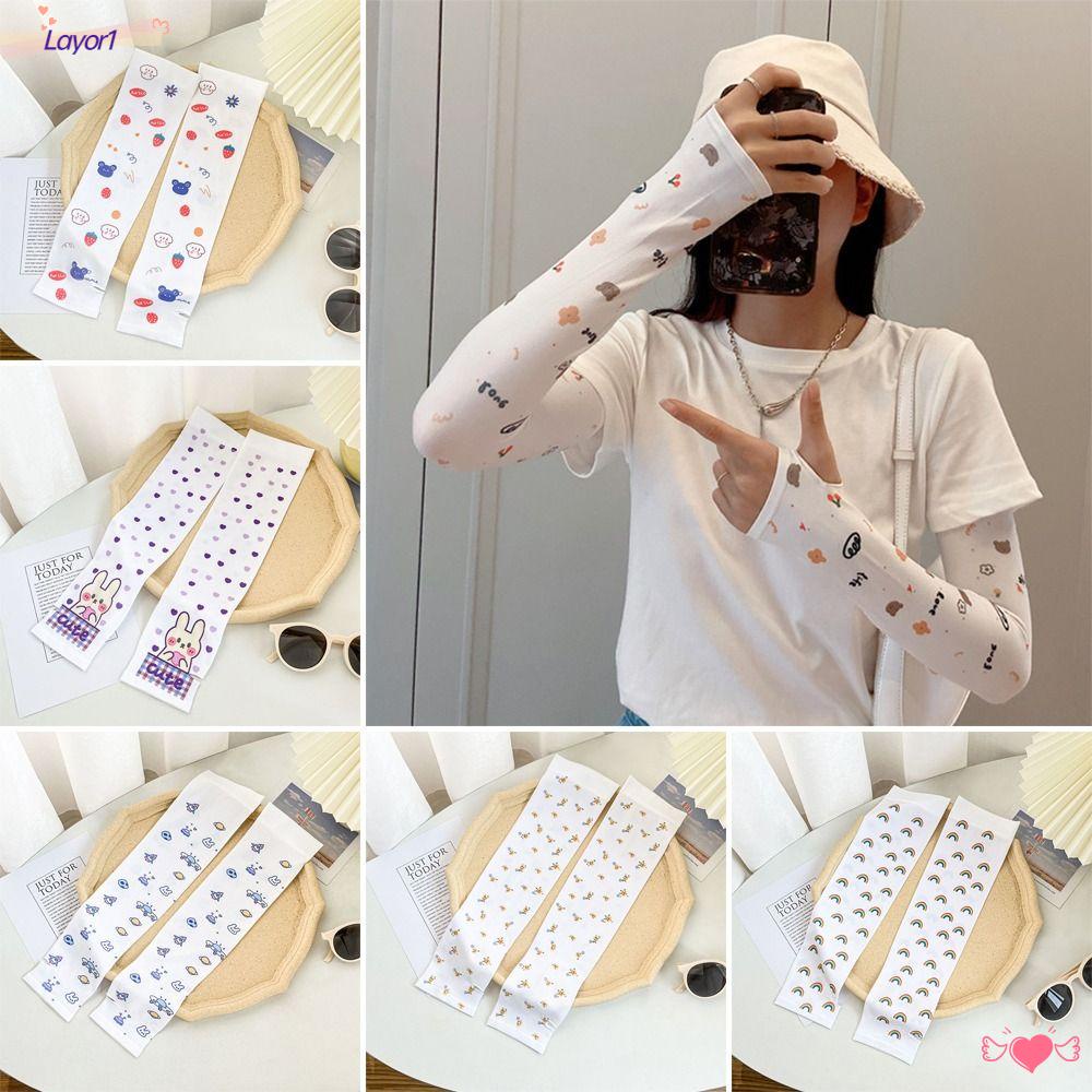 Găng Tay Chống Nắng Bảo Vệ Khuỷu Tay Chất Liệu Mỏng Co Giãn Thoáng Khí LAYOR1